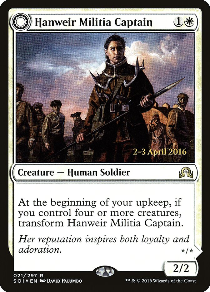 Hanweir Militia Captain // Westvale Cult Leader - (Foil): Shadows over Innistrad Promos