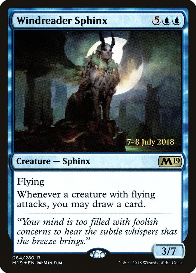 Windreader Sphinx - (Foil): Core Set 2019 Promos
