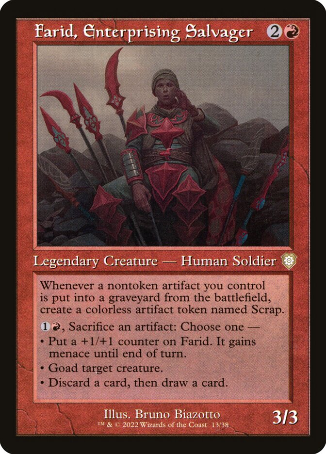 Farid, Enterprising Salvager (Retro Frame): The Brothers' War Commander