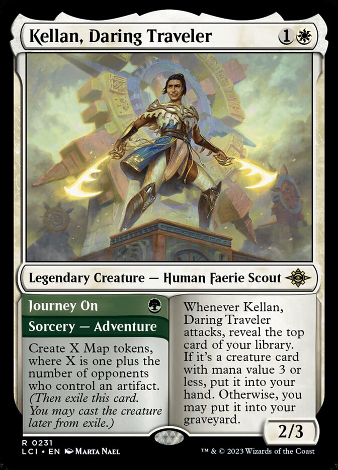 Kellan, Daring Traveler // Journey On - (Foil): Lost Caverns of Ixalan
