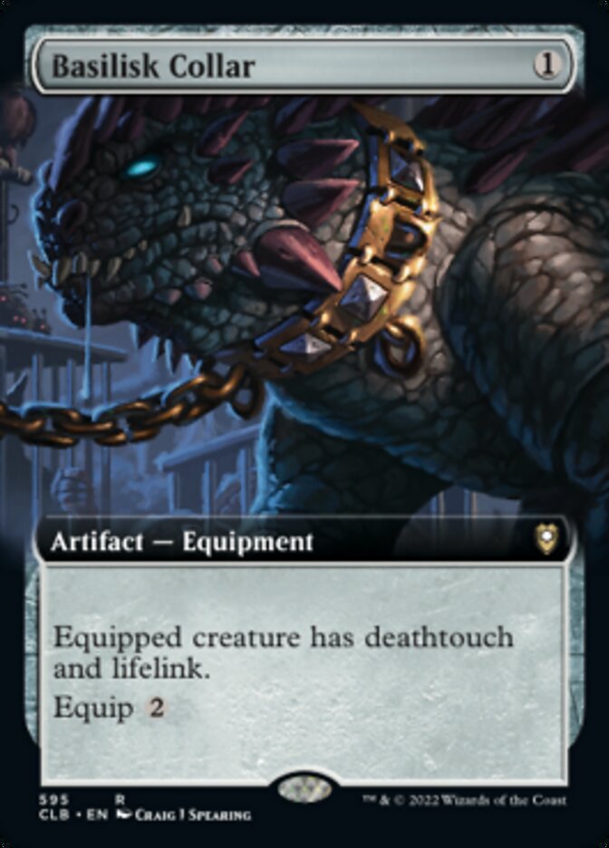 Basilisk Collar (Extended Art) - (Foil): Commander Legends: Battle for Baldur's Gate