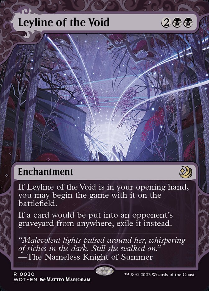 Leyline of the Void (#030) - (Foil): Wilds of Eldraine: Enchanting Tales