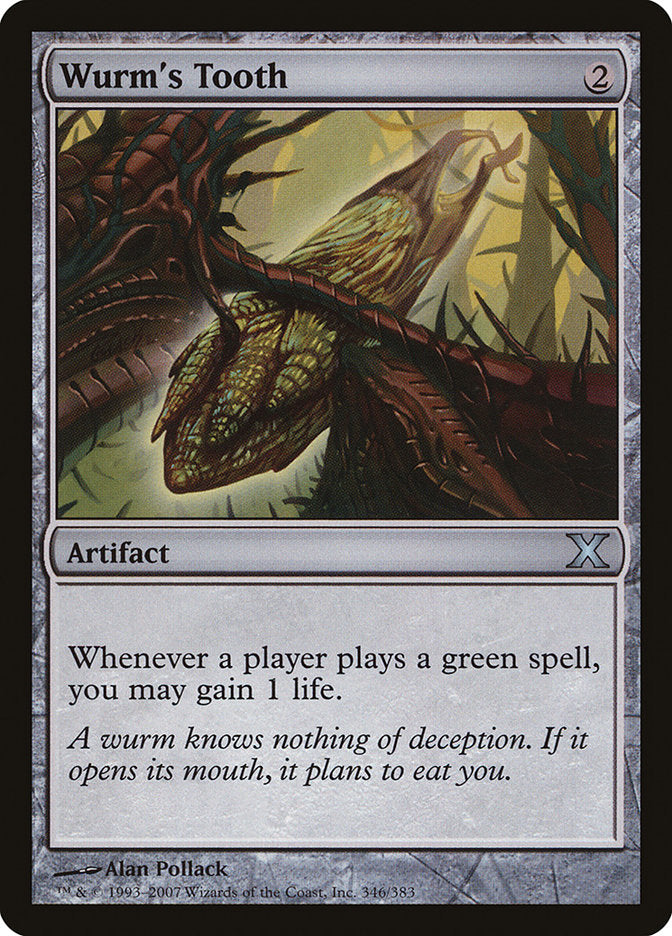 Wurm's Tooth - (Foil): Tenth Edition