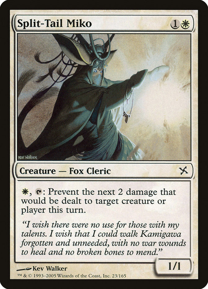 Split-Tail Miko - (Foil): Betrayers of Kamigawa