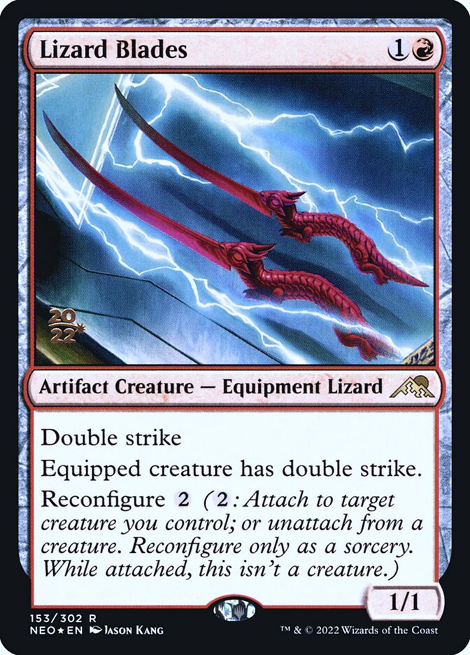 Lizard Blades - (Foil): Kamigawa: Neon Dynasty Promos