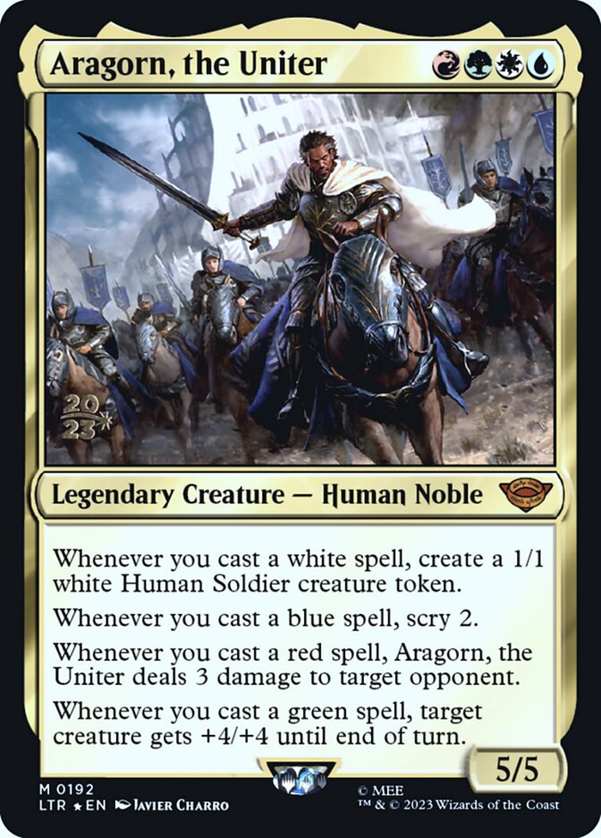 Aragorn, the Uniter (Prerelease) (The Lord of the Rings) - (Foil): Tales of Middle-earth Promos