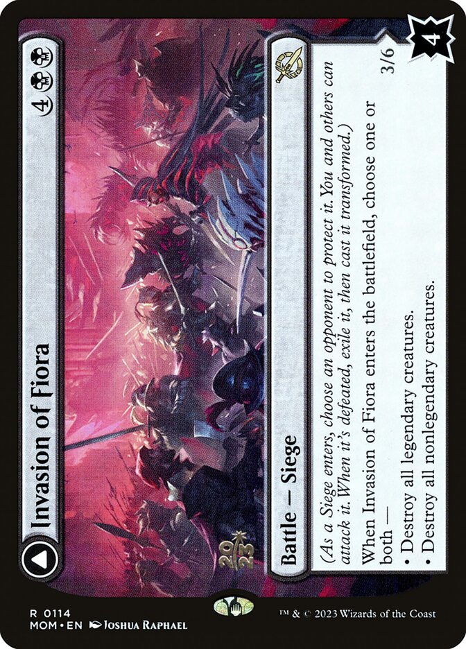 Invasion of Fiora // Marchesa, Resolute Monarch (Prerelease) (March of the Machine) - (Foil): March of the Machine Promos