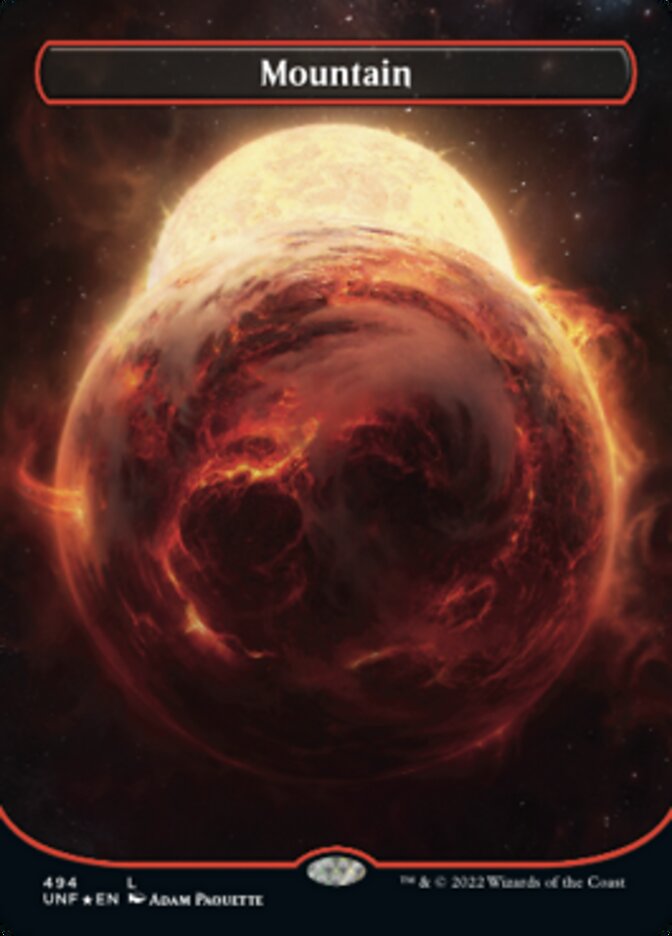 Mountain (#494) (Borderless) (Galaxy Foil) - (Foil): Unfinity
