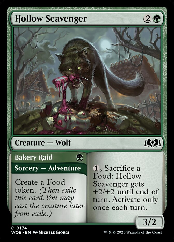 Hollow Scavenger // Bakery Raid - (Foil): Wilds of Eldraine