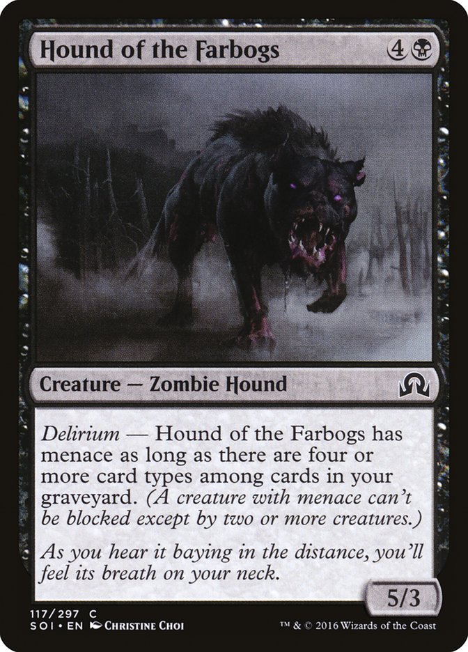 Hound of the Farbogs - (Foil): Shadows over Innistrad