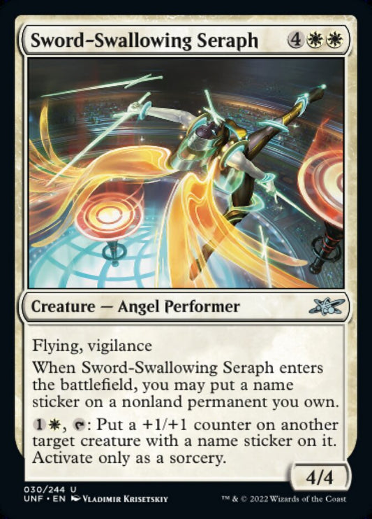 Sword-Swallowing Seraph - (Foil): Unfinity
