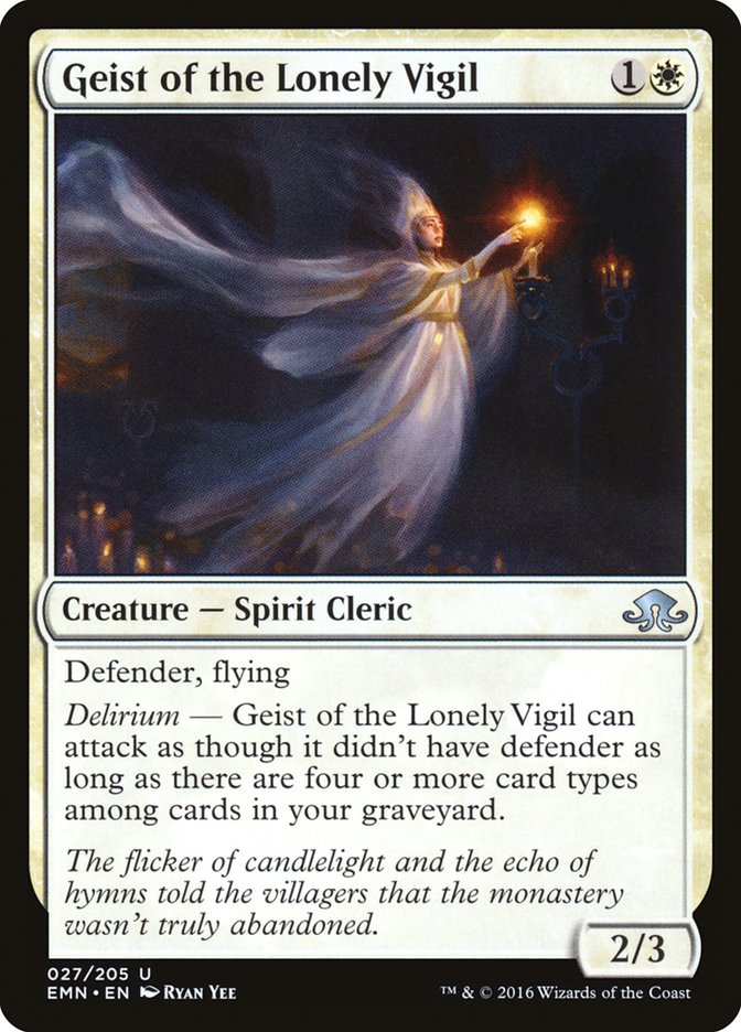 Geist of the Lonely Vigil - (Foil): Eldritch Moon