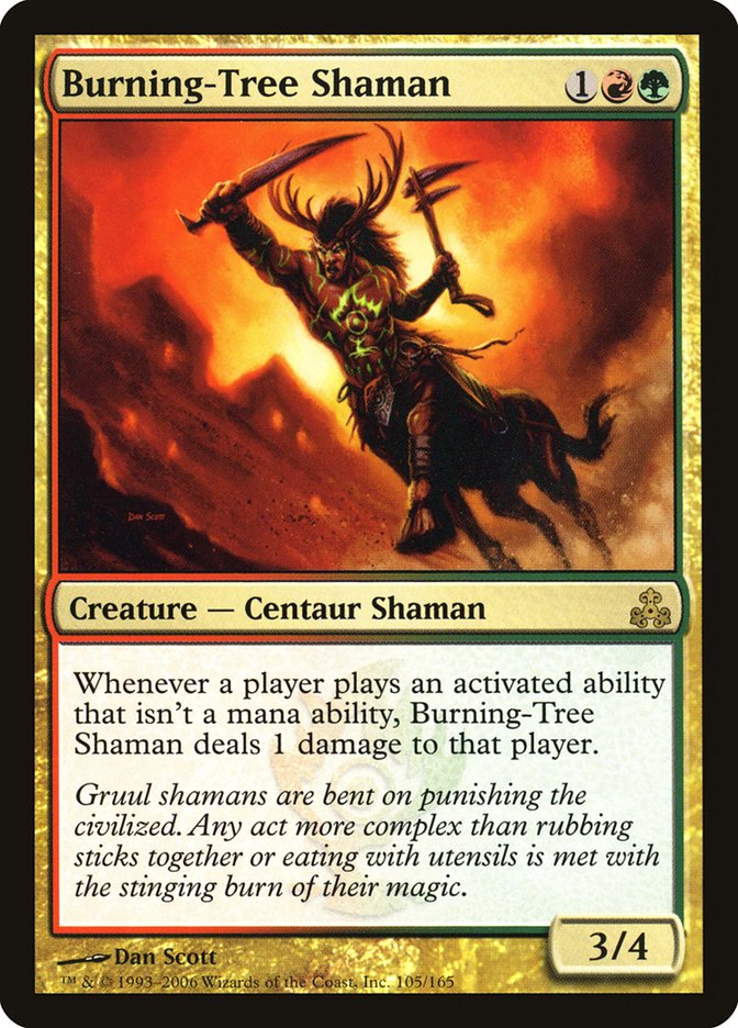 Burning-Tree Shaman - (Foil): Guildpact