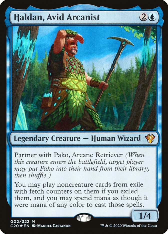 Haldan, Avid Arcanist - (Foil): Commander 2020