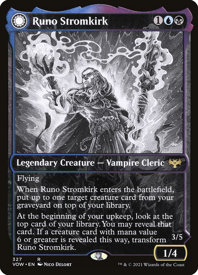 Runo Stromkirk // Krothuss, Lord of the Deep (#327) (Showcase) - (Foil): Innistrad: Crimson Vow