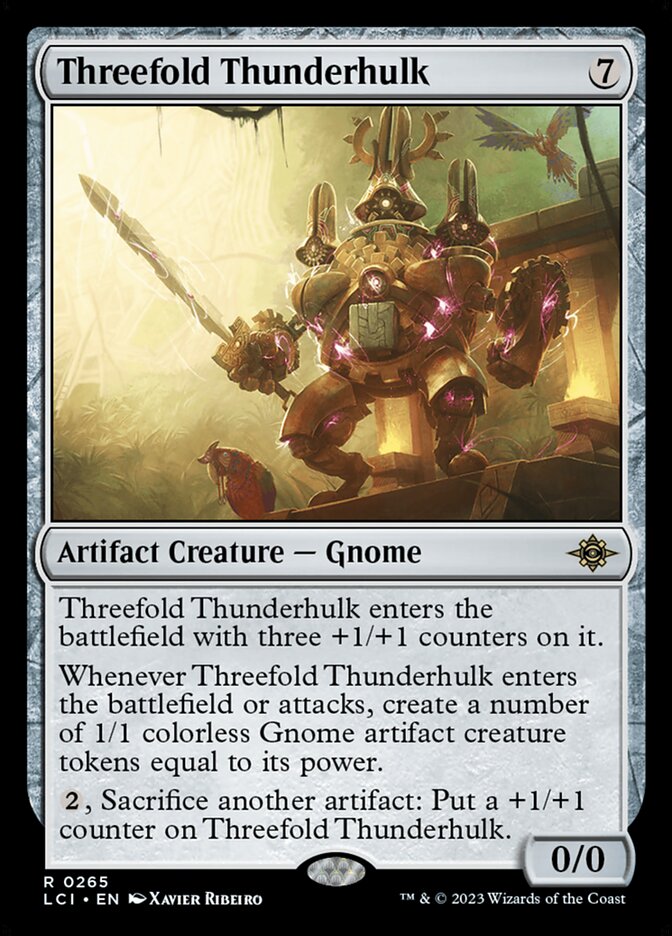Threefold Thunderhulk - (Foil): Lost Caverns of Ixalan