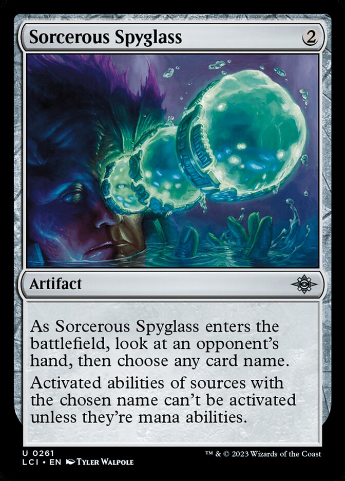 Sorcerous Spyglass - (Foil): Lost Caverns of Ixalan