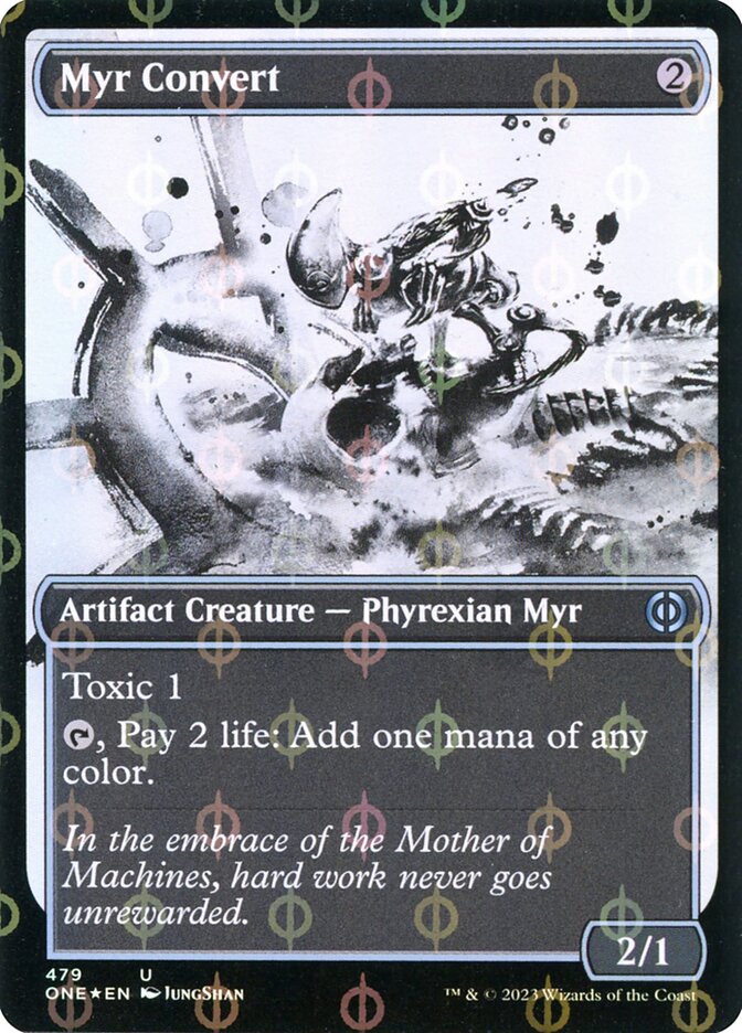 Myr Convert (#479) (Showcase) (Compleat Foil) - (Foil): Phyrexia: All Will Be One