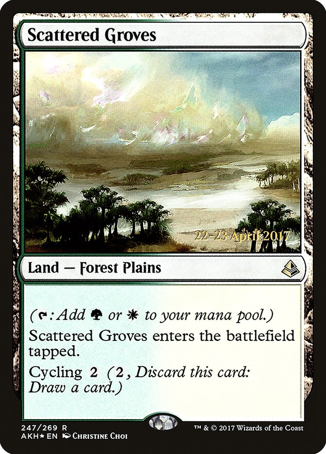 Scattered Groves (Prerelease) (Amonkhet) - (Foil): Amonkhet Promos