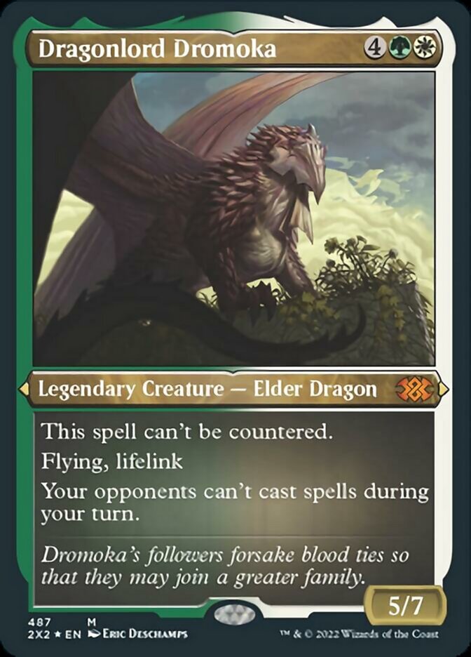 Dragonlord Dromoka (Foil Etched) - (Foil): Double Masters 2022