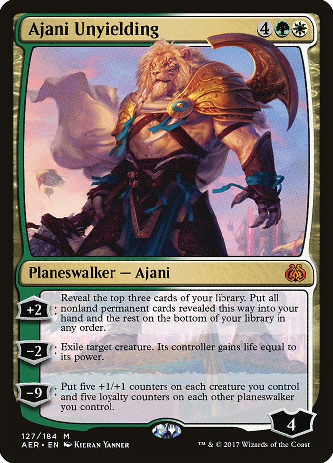 Ajani Unyielding - (Foil): Aether Revolt