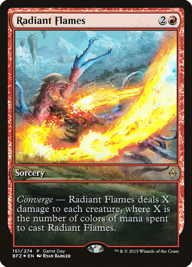 Radiant Flames (Prerelease) (Battle for Zendikar) - (Foil): Battle for Zendikar Promos