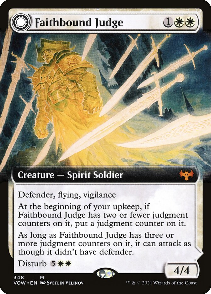 Faithbound Judge // Sinner's Judgment (Extended Art): Innistrad: Crimson Vow