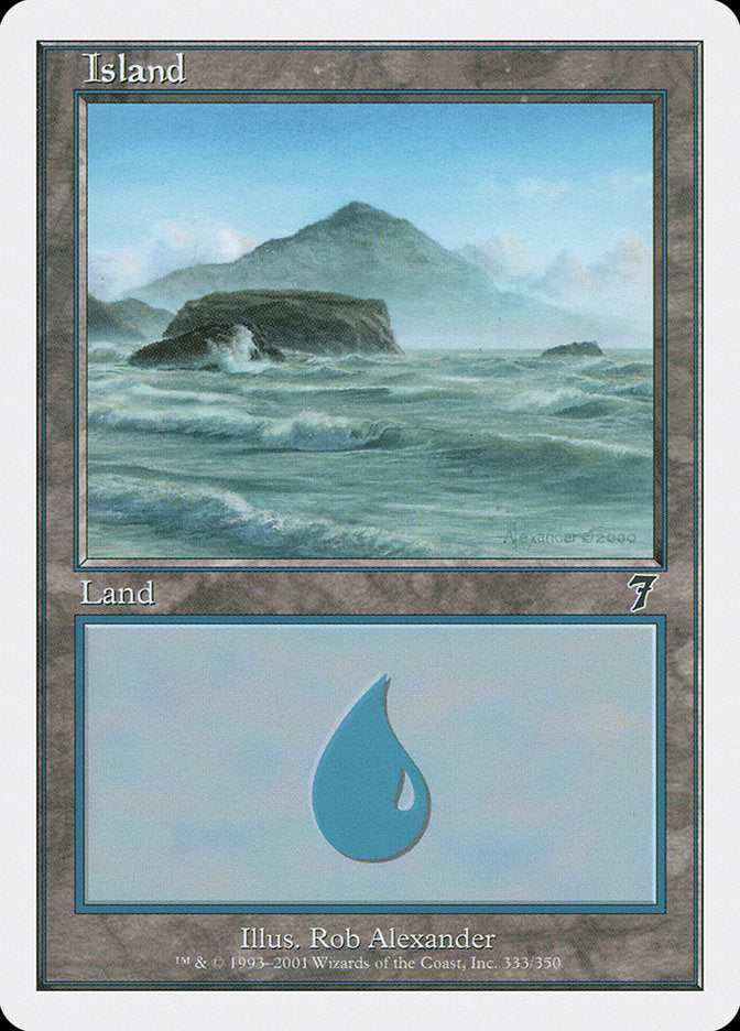 Island (#333) - (Foil): Seventh Edition