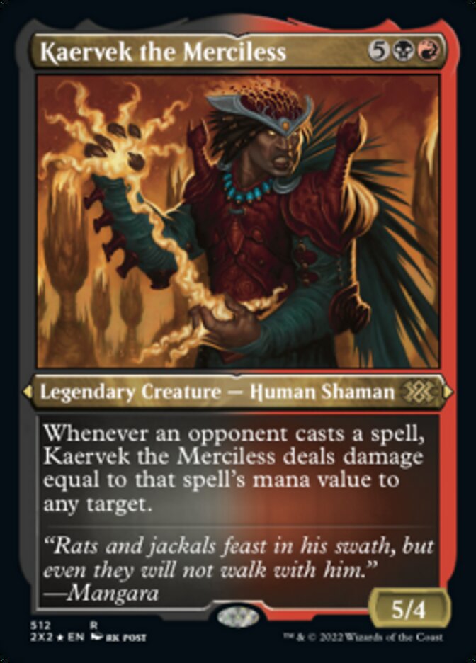 Kaervek the Merciless (Foil Etched) - (Foil): Double Masters 2022