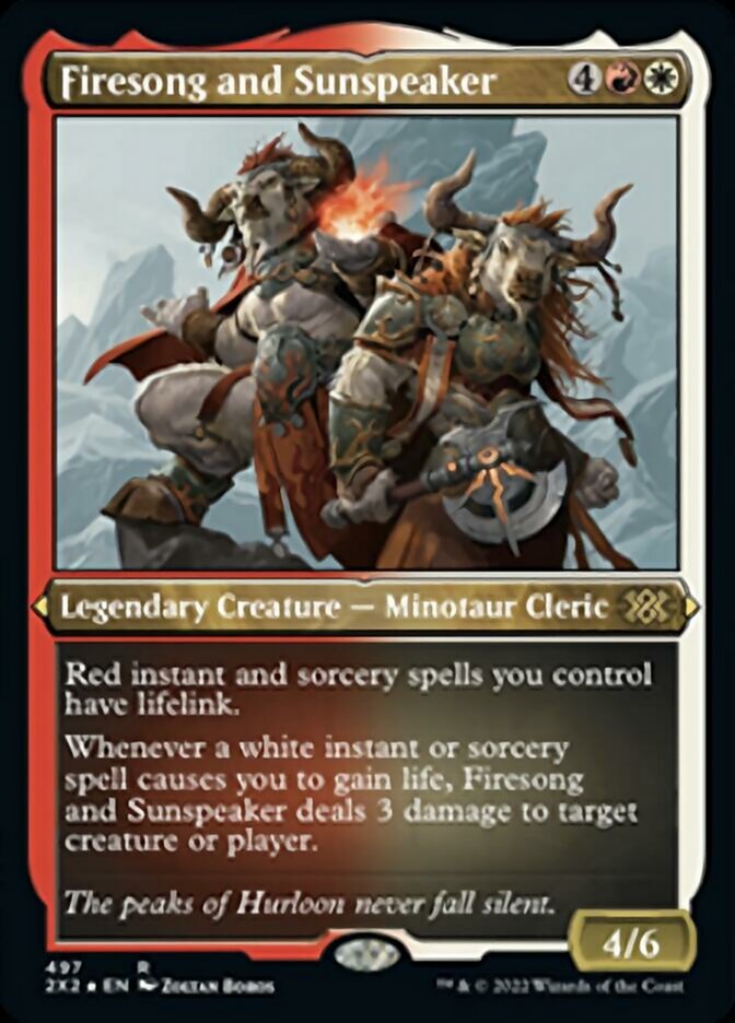 Firesong and Sunspeaker (Foil Etched) - (Foil): Double Masters 2022