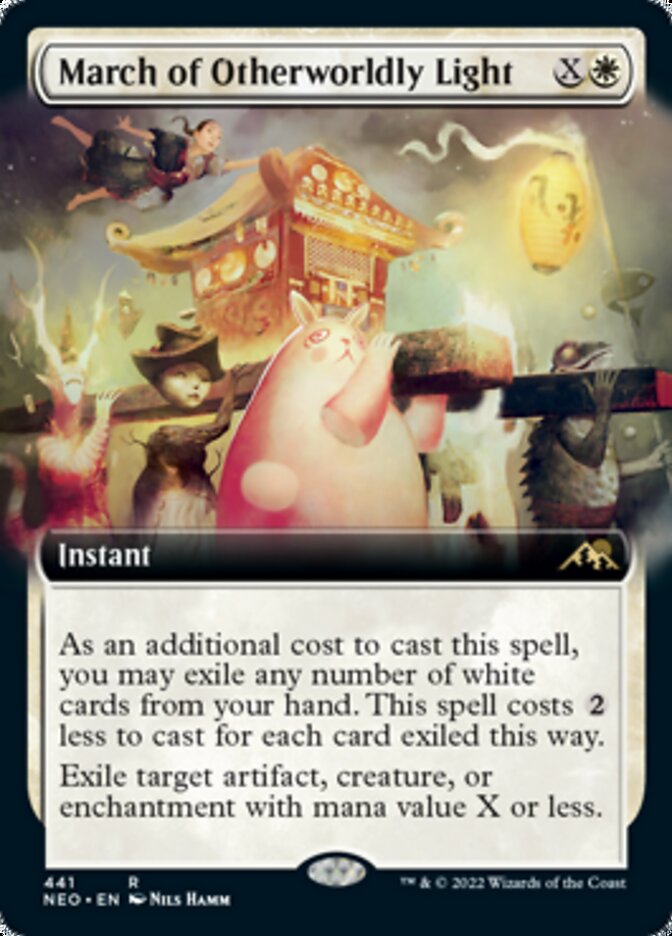 March of Otherworldly Light (Extended Art) - (Foil): Kamigawa: Neon Dynasty