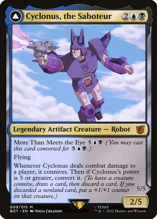 Cyclonus, the Saboteur // Cyclonus, Cybertronian Fighter - (Foil): Transformers