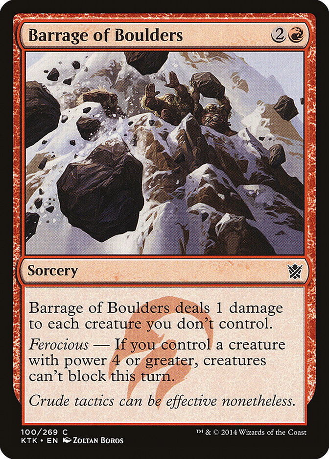Barrage of Boulders - (Foil): Khans of Tarkir