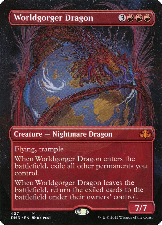 Worldgorger Dragon (Borderless): Dominaria Remastered