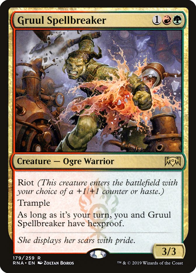 Gruul Spellbreaker - (Foil): Ravnica Allegiance