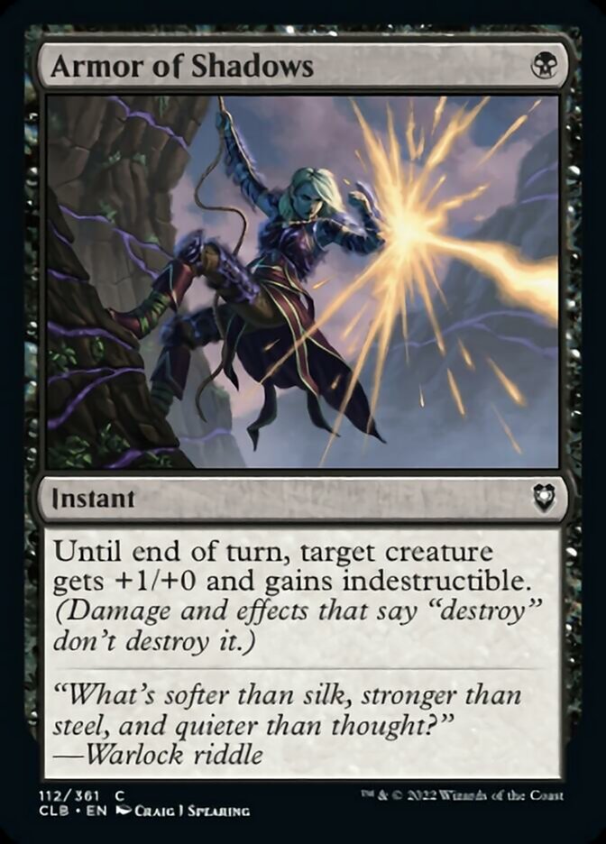 Armor of Shadows - (Foil): Commander Legends: Battle for Baldur's Gate