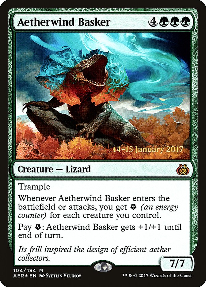 Aetherwind Basker (Prerelease) (Aether Revolt) - (Foil): Aether Revolt Promos
