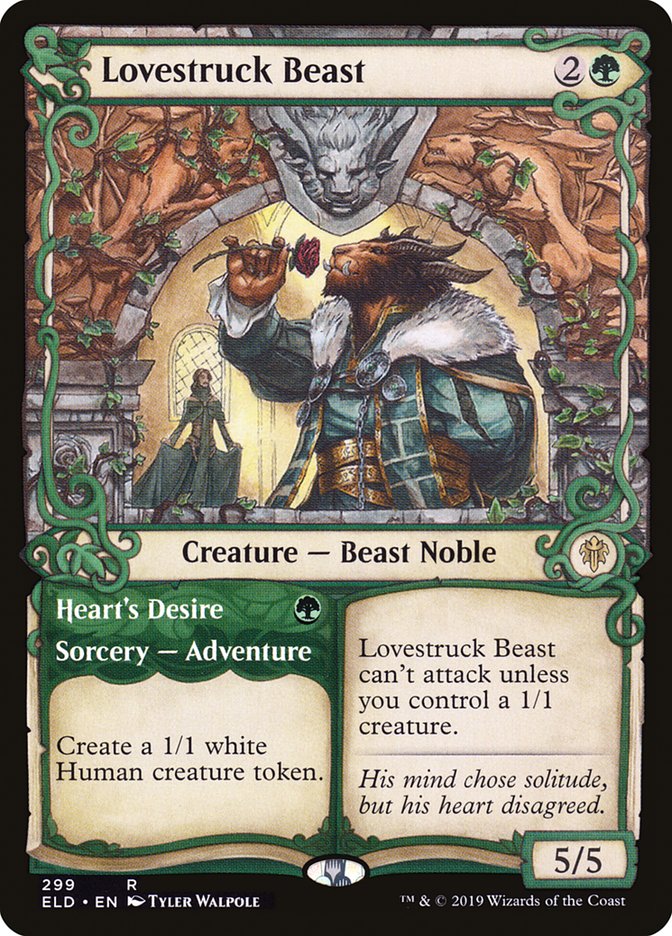 Lovestruck Beast // Heart's Desire - (Foil): Throne of Eldraine