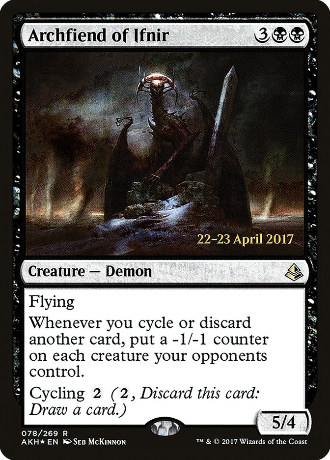 Archfiend of Ifnir (Prerelease) (Amonkhet) - (Foil): Amonkhet Promos