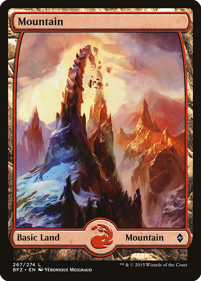 Mountain (#267) (Full Art) - (Foil): Battle for Zendikar