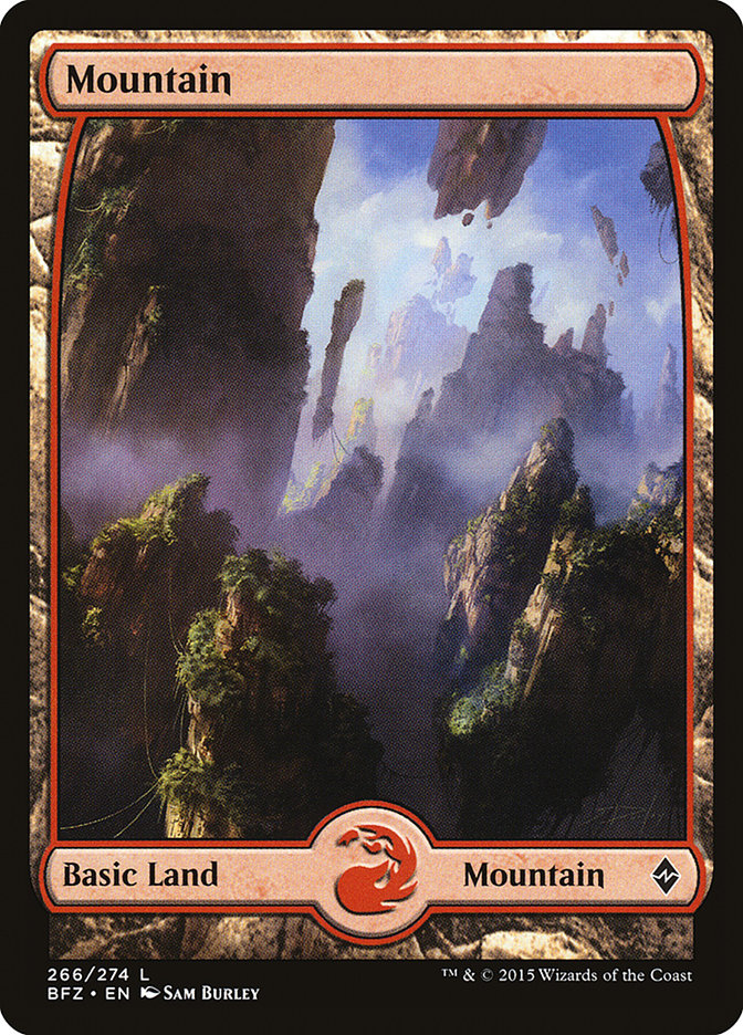 Mountain (#266) (Full Art) - (Foil): Battle for Zendikar
