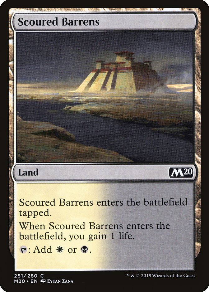 Scoured Barrens - (Foil): Core Set 2020