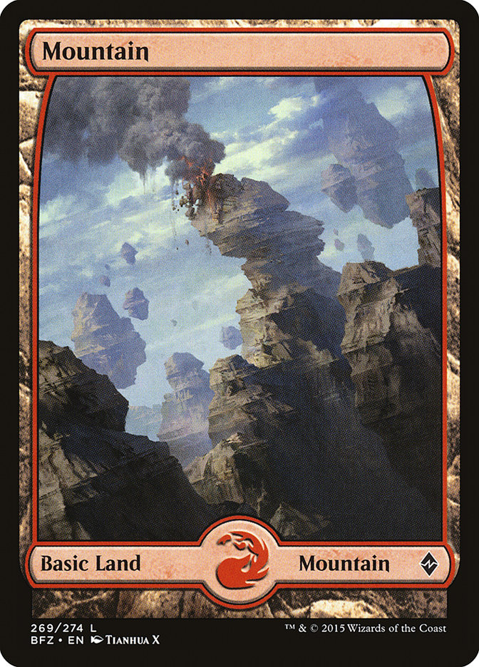 Mountain (#269) (Full Art) - (Foil): Battle for Zendikar