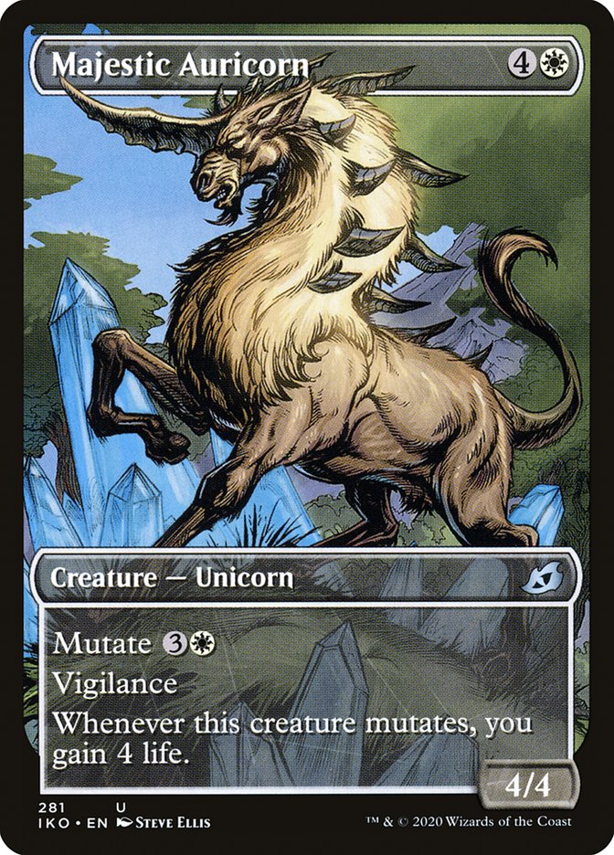 Majestic Auricorn (Showcase) - (Foil): Ikoria: Lair of Behemoths