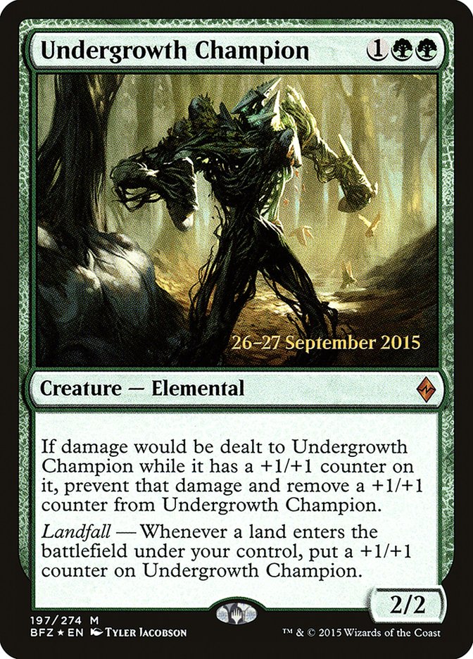 Undergrowth Champion (Prerelease) (Battle for Zendikar) - (Foil): Battle for Zendikar Promos