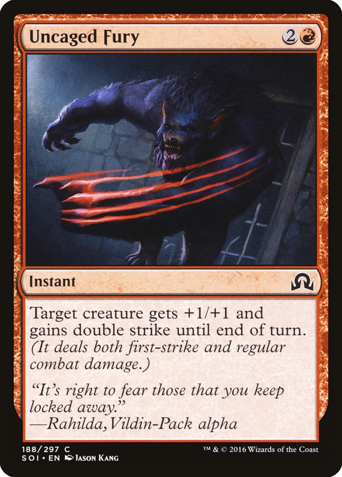Uncaged Fury - (Foil): Shadows over Innistrad