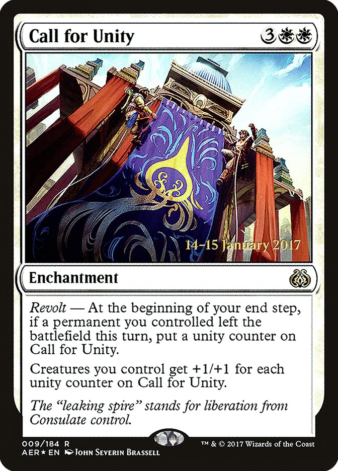 Call for Unity (Prerelease) (Aether Revolt) - (Foil): Aether Revolt Promos