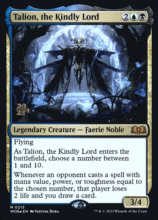 Talion, the Kindly Lord (Prerelease) (Wilds of Eldraine) - (Foil): Wilds of Eldraine Promos
