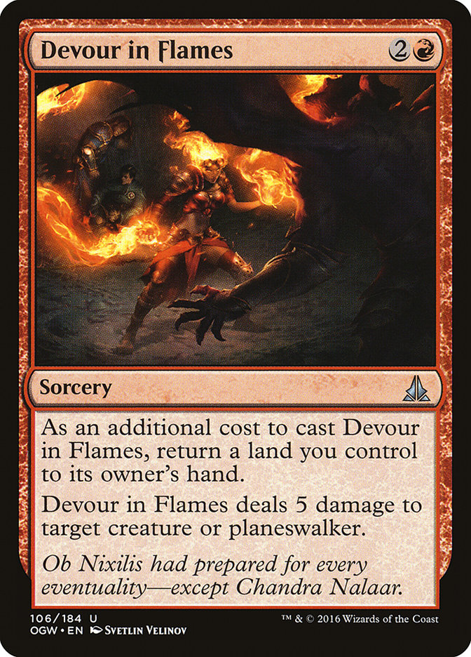 Devour in Flames - (Foil): Oath of the Gatewatch