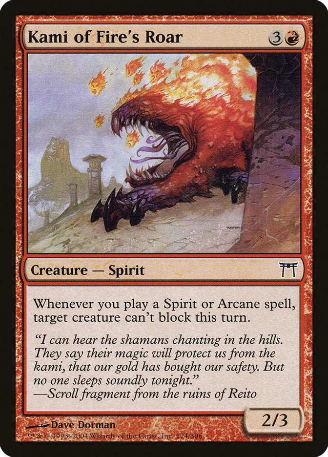 Kami of Fire's Roar - (Foil): Champions of Kamigawa